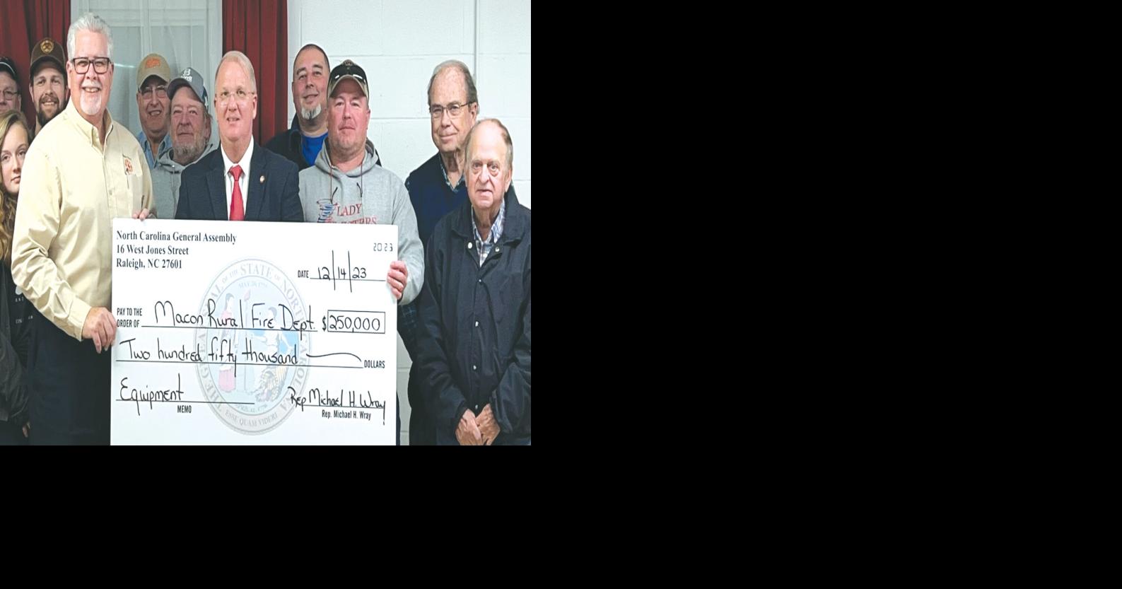 Macon Rural VFD receives state funding News