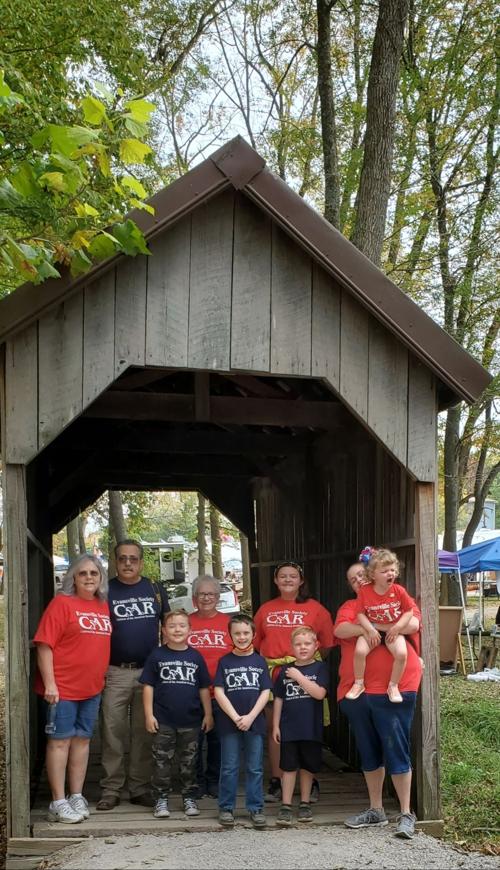 Warrick DAR hosts meeting during Steam Engine Festival