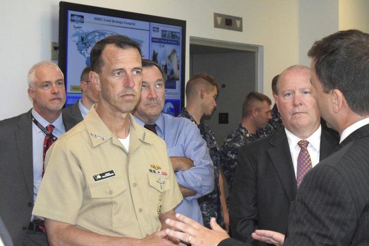 TOP NAVY OFFICIAL VISITS