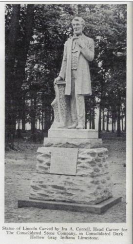 Looking Back: Lincoln statue in Odon park