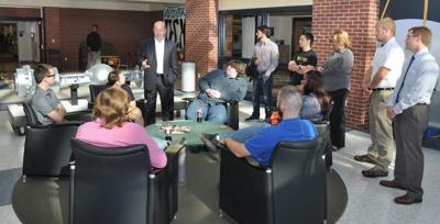 Bucshon talks with VU tech students