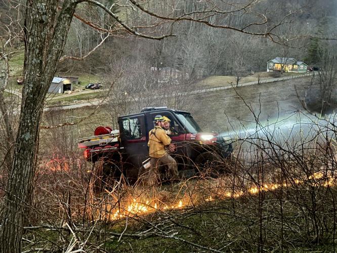 Wind-driven brush fire burns 2 acres in Zionville | Local News ...