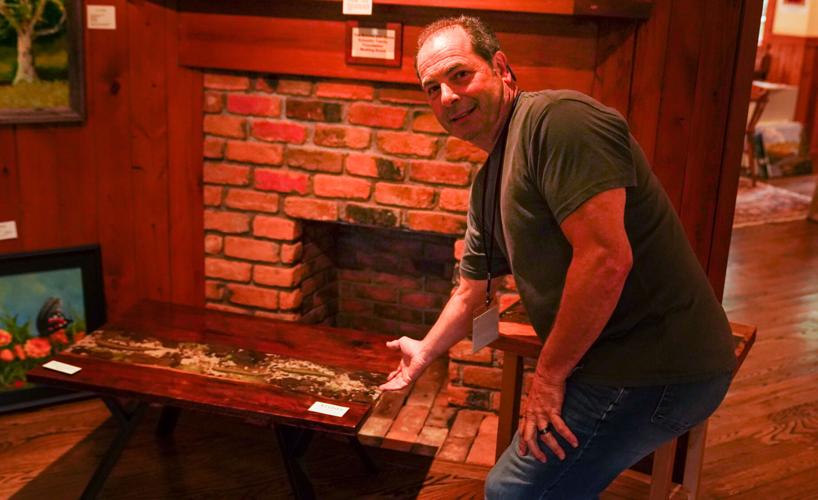 A river runs through it - epoxy table art by Tim Larson featured this ...