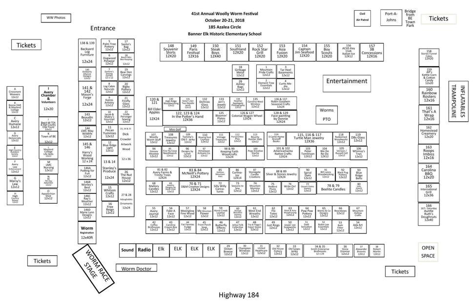 2018 Woolly Worm Festival Vendor List And Map Wataugademocrat Com