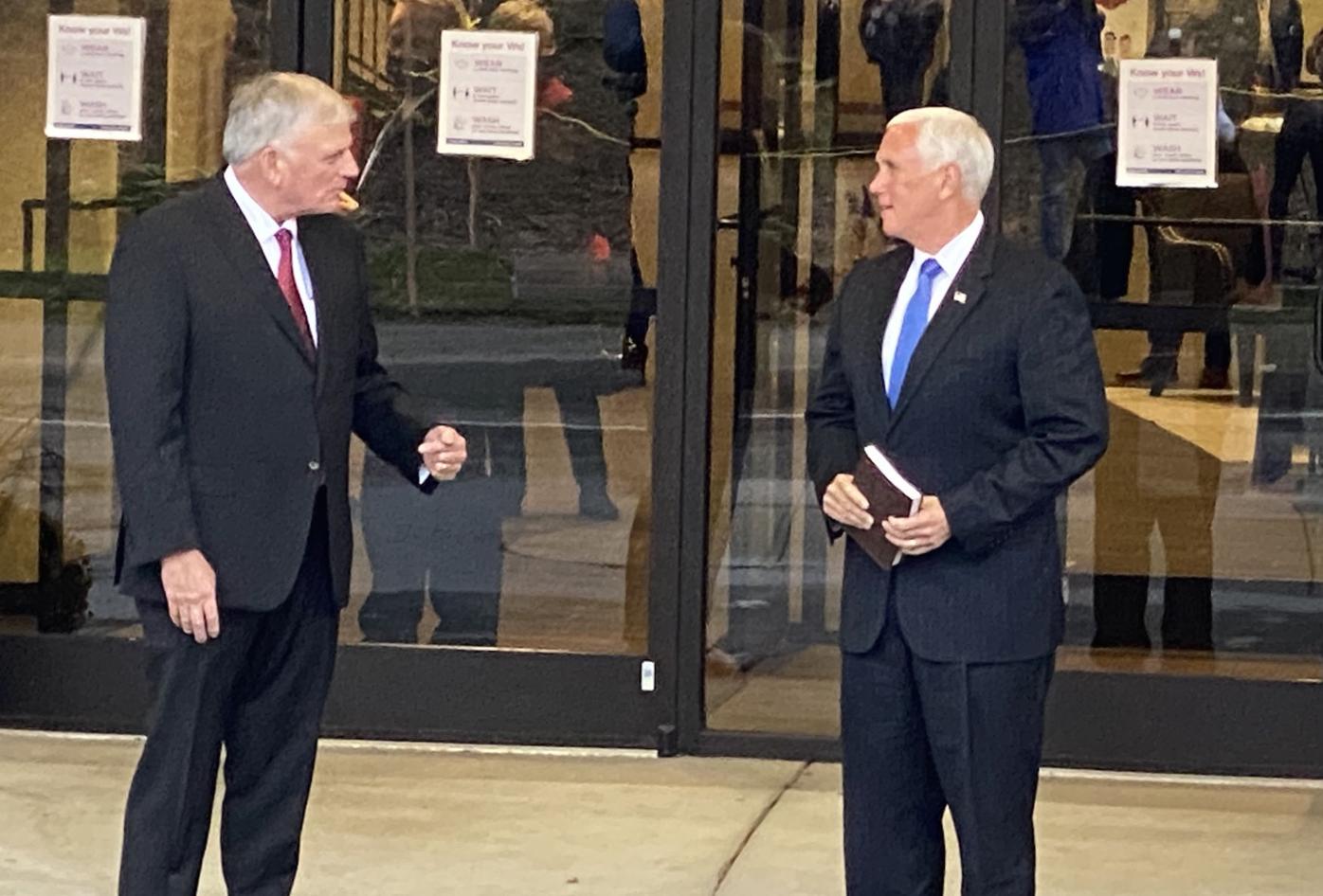 Vice President Mike Pence Attends Church Service In Boone At Request Of Franklin Graham Election Wataugademocrat Com vice president mike pence attends