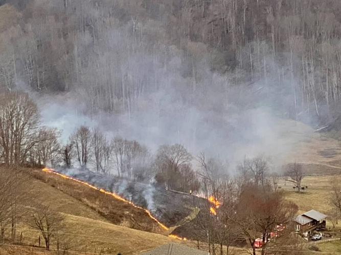 Wind-driven brush fire burns 2 acres in Zionville | Local News ...