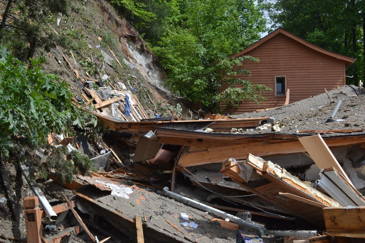 Two dead, home destroyed after landslide, gas leak News