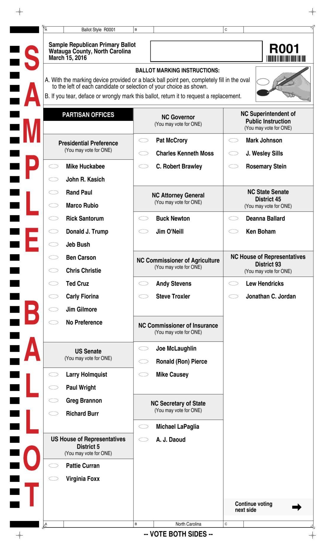 Republican Ballot | | wataugademocrat.com