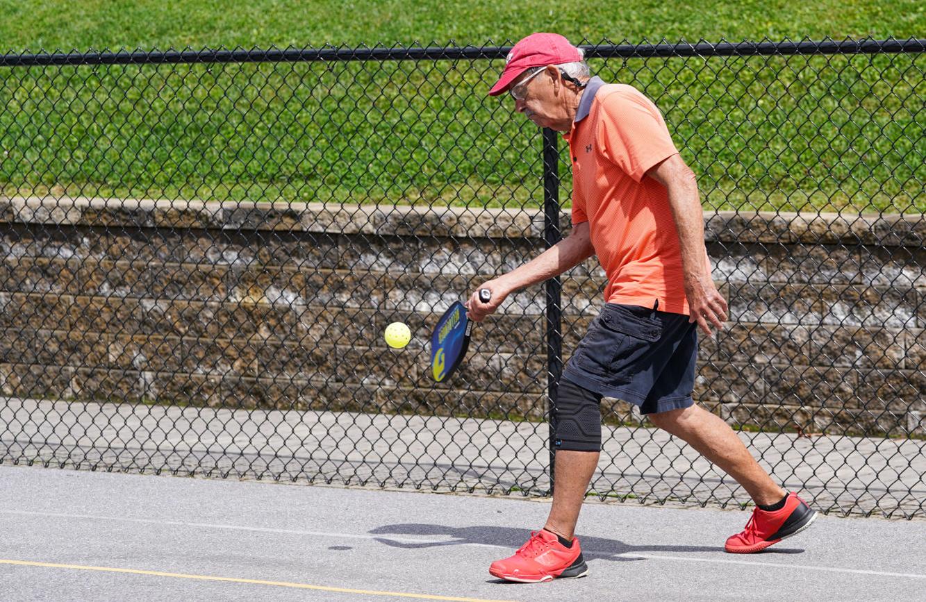 Genuflecting allowed Pickleball 'king' and 'queen' crowned in Blowing