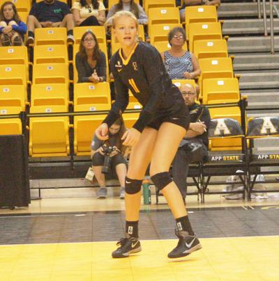 longley emma volleyball app state wataugademocrat reached seventh kills tallying contest figures straight oct double team