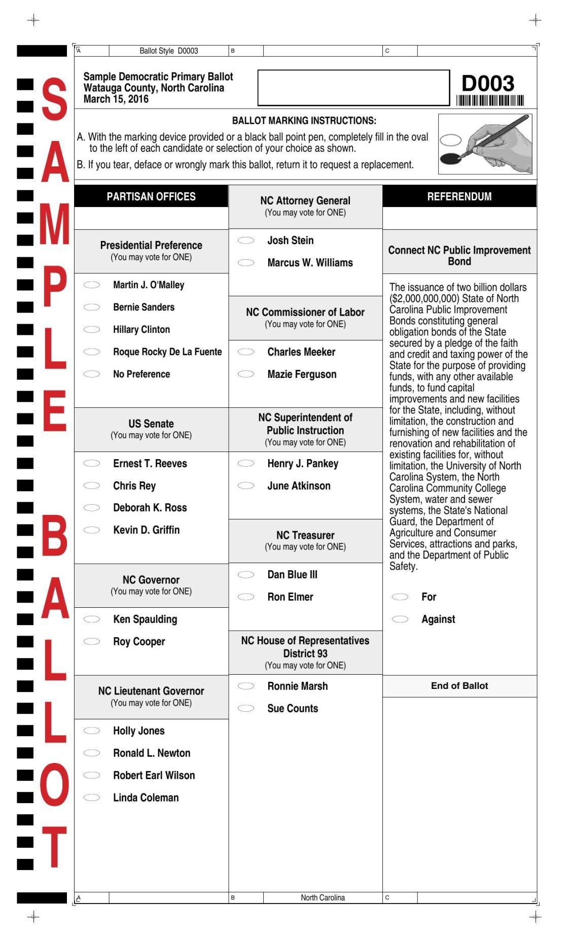 Democratic Ballot | | wataugademocrat.com