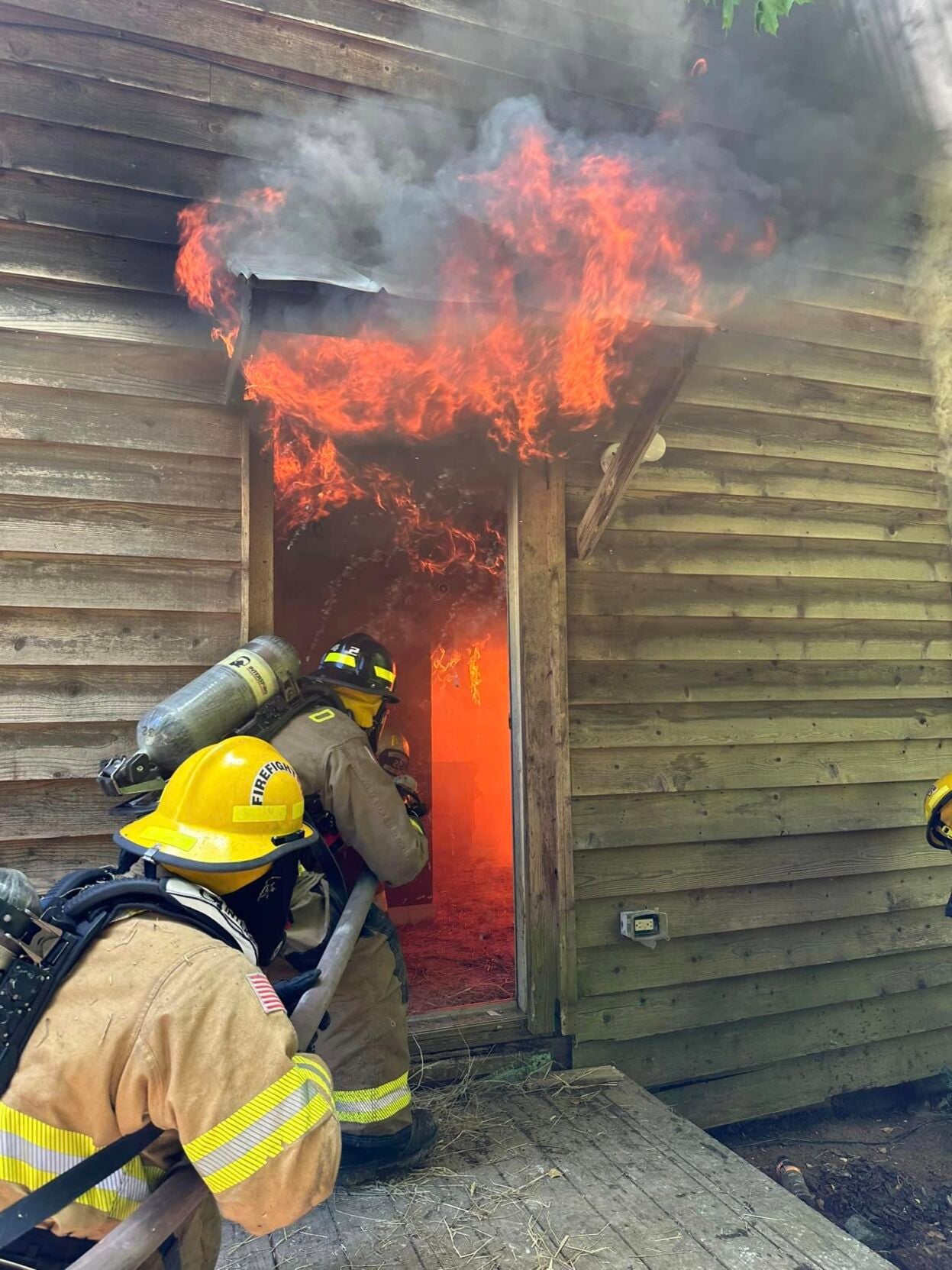 Cove Creek VFD hosts live burn training for multiple departments ...