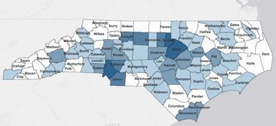 March 26 nc Covid map