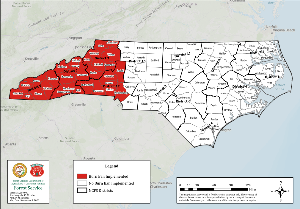 Forest Service, Fire Marshal's Office issues burn ban for Watauga