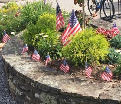 Blue Ridge Garden Club Places Garden Flags In Observance Of 9 11