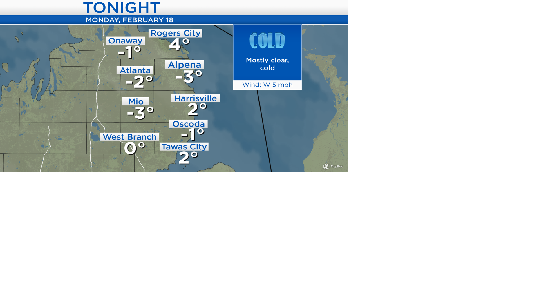 Cold tonight; Dry tomorrow; Snowy Wednesday | Weather | wbkb11.com
