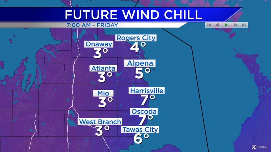 Blast of cold air and scattered lake effect snow showers Friday ...