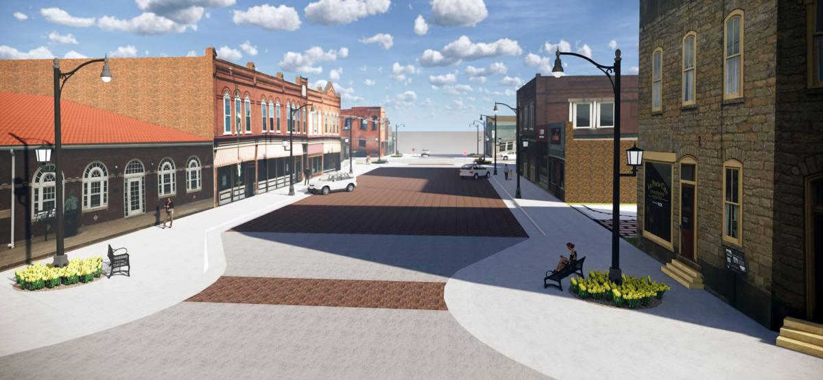 La Porte City upgrades downtown's centuryold brick road