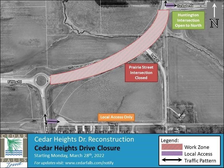 Closure planned on Cedar Heights Drive