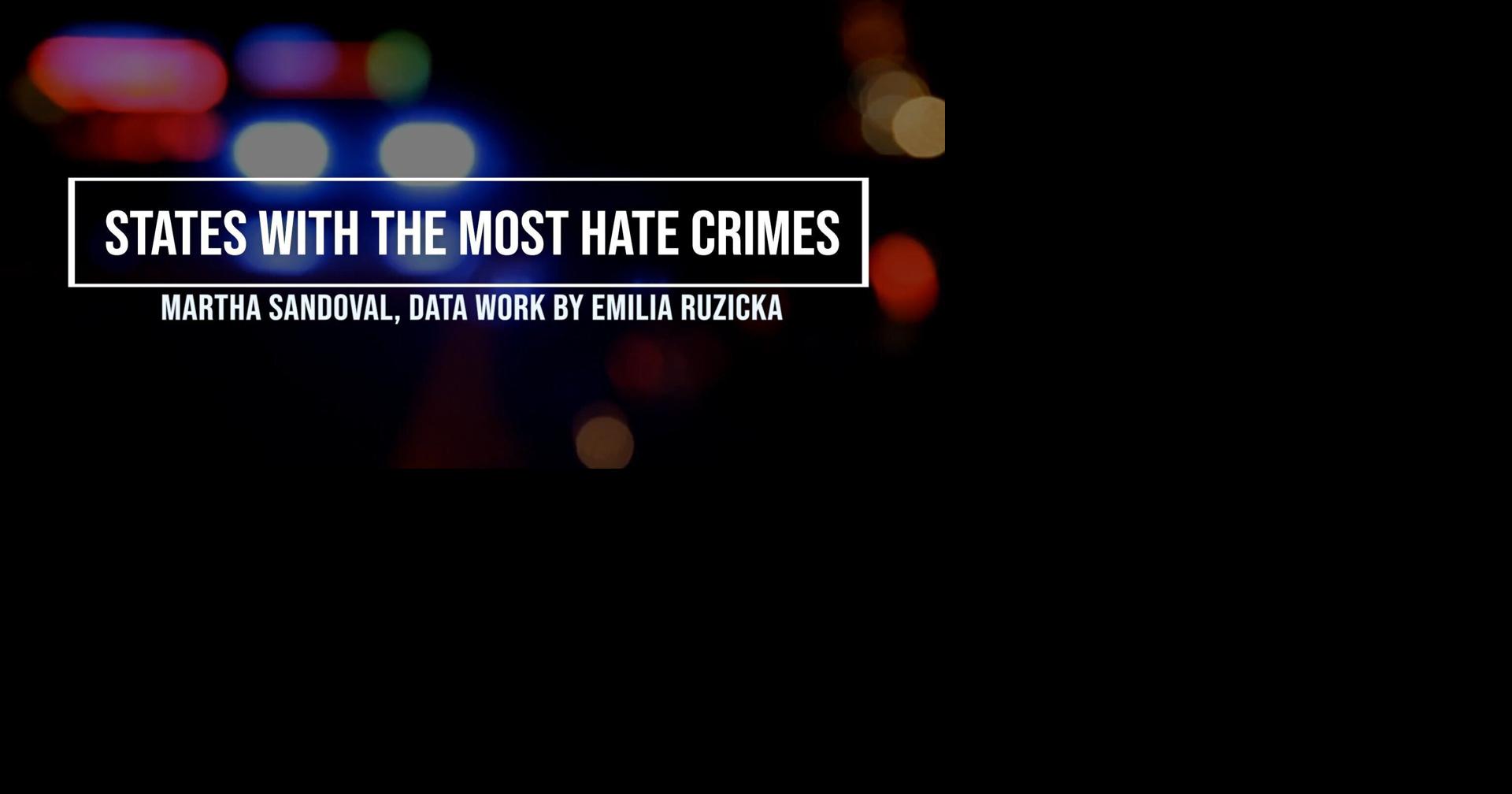 States with the most hate crimes