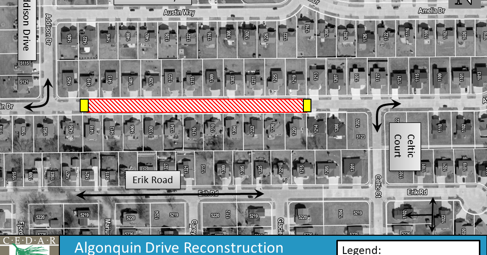 Algonquin Drive in Cedar Falls to close for reconstruction - Vimarsana News