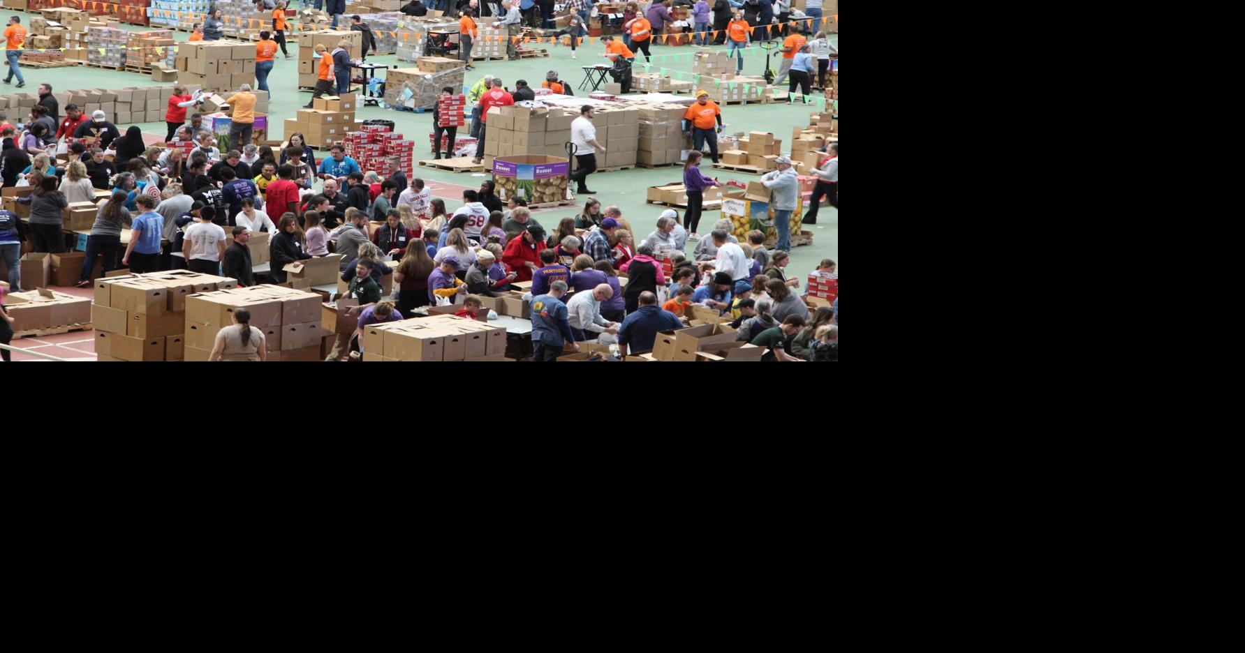 Photos NE Iowa Food Bank, Pack the Dome