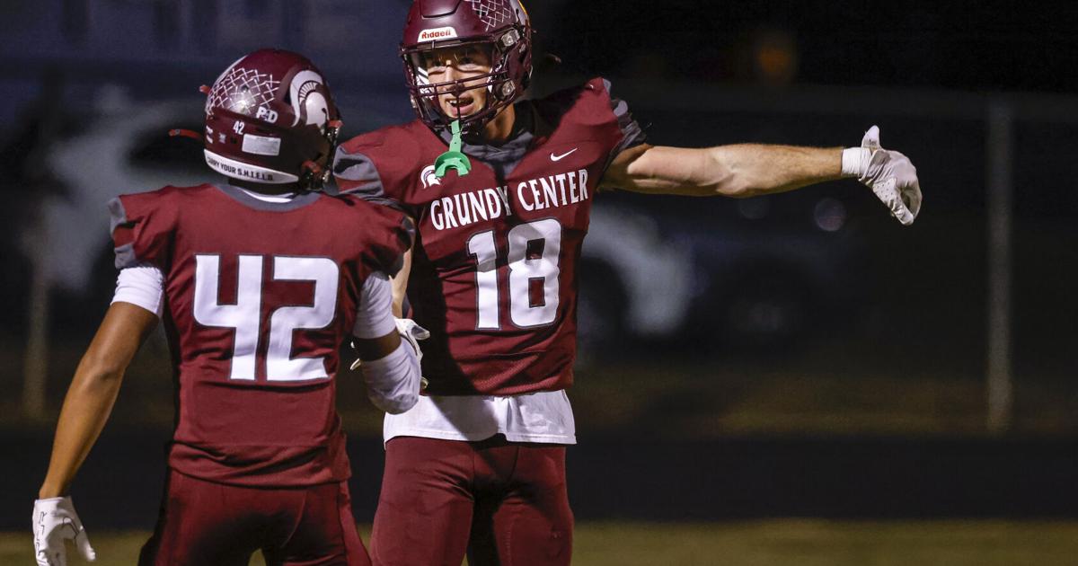 Photos Grundy Center football vs. Hudson, Oct. 18