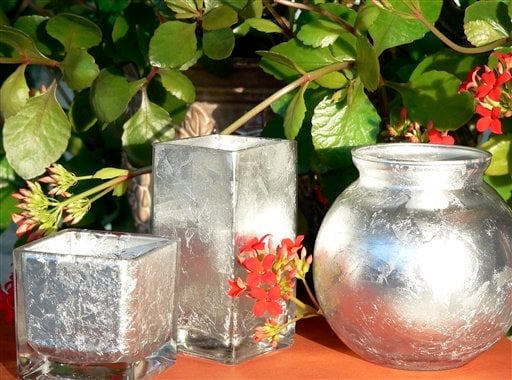 Make Your Own Decorative Mercury Glass Vases Votives