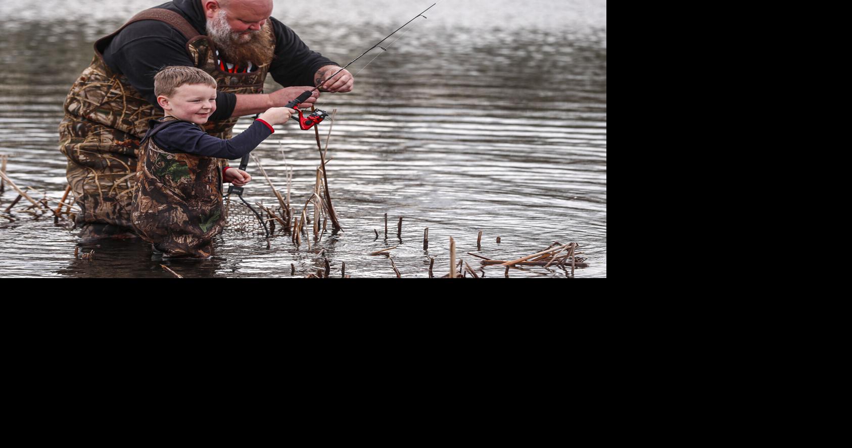 Free fishing day for children held at Big Woods Lake on Saturday