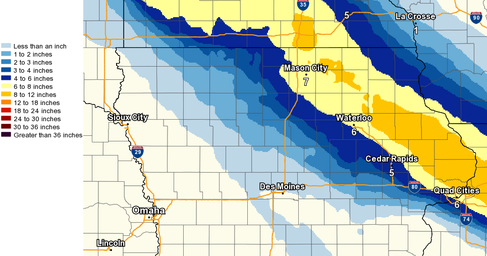 4-8 inches of snow expected Friday and Saturday