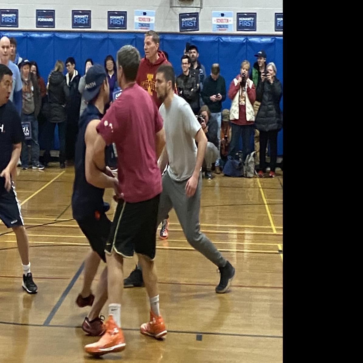 Yang Hoops It Up With Scholten At Campaign Event Political News