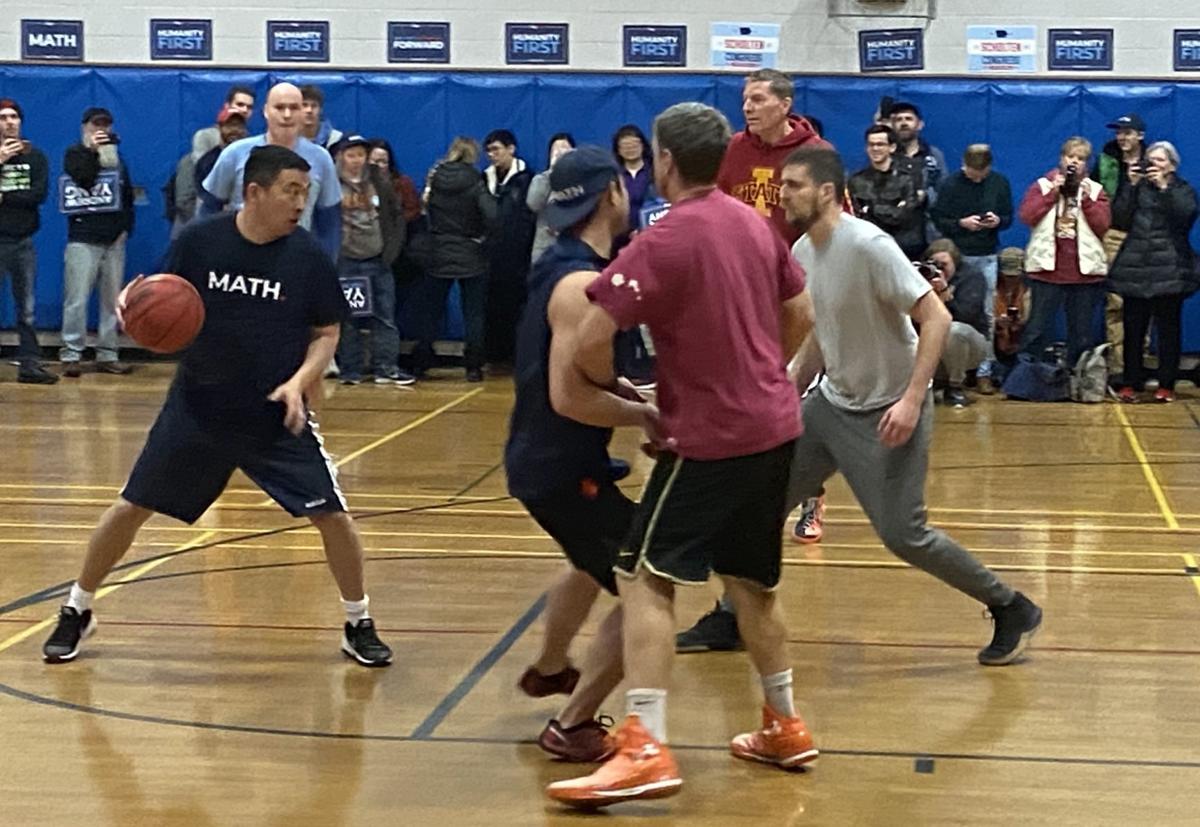 Yang Hoops It Up With Scholten At Campaign Event Political News