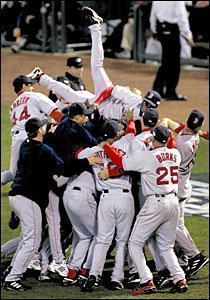 The Red Sox won the 2004 World Series and broke an 86-year curse. Here, Baseball