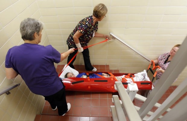 Students help with tornado drill