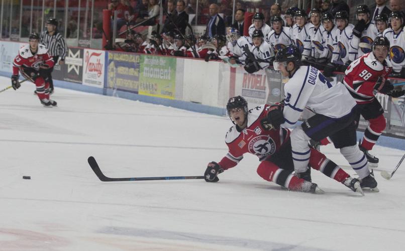 Liam Dennison of the Youngstown Phantoms skates during the game