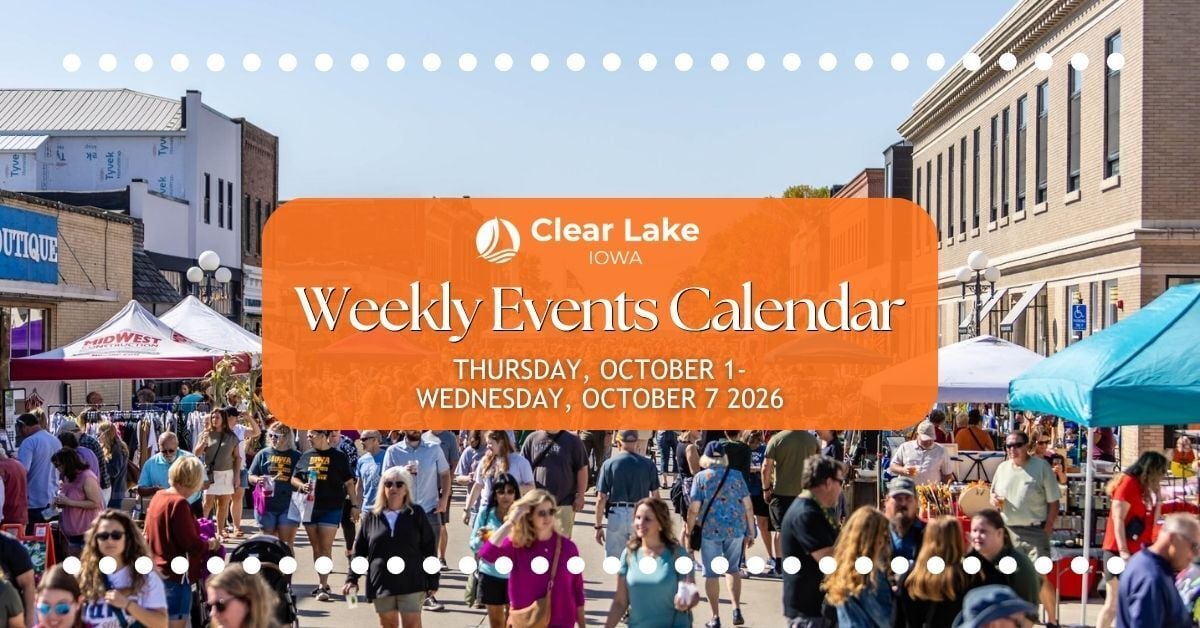 Clear Lake Events October 1-7, 2026