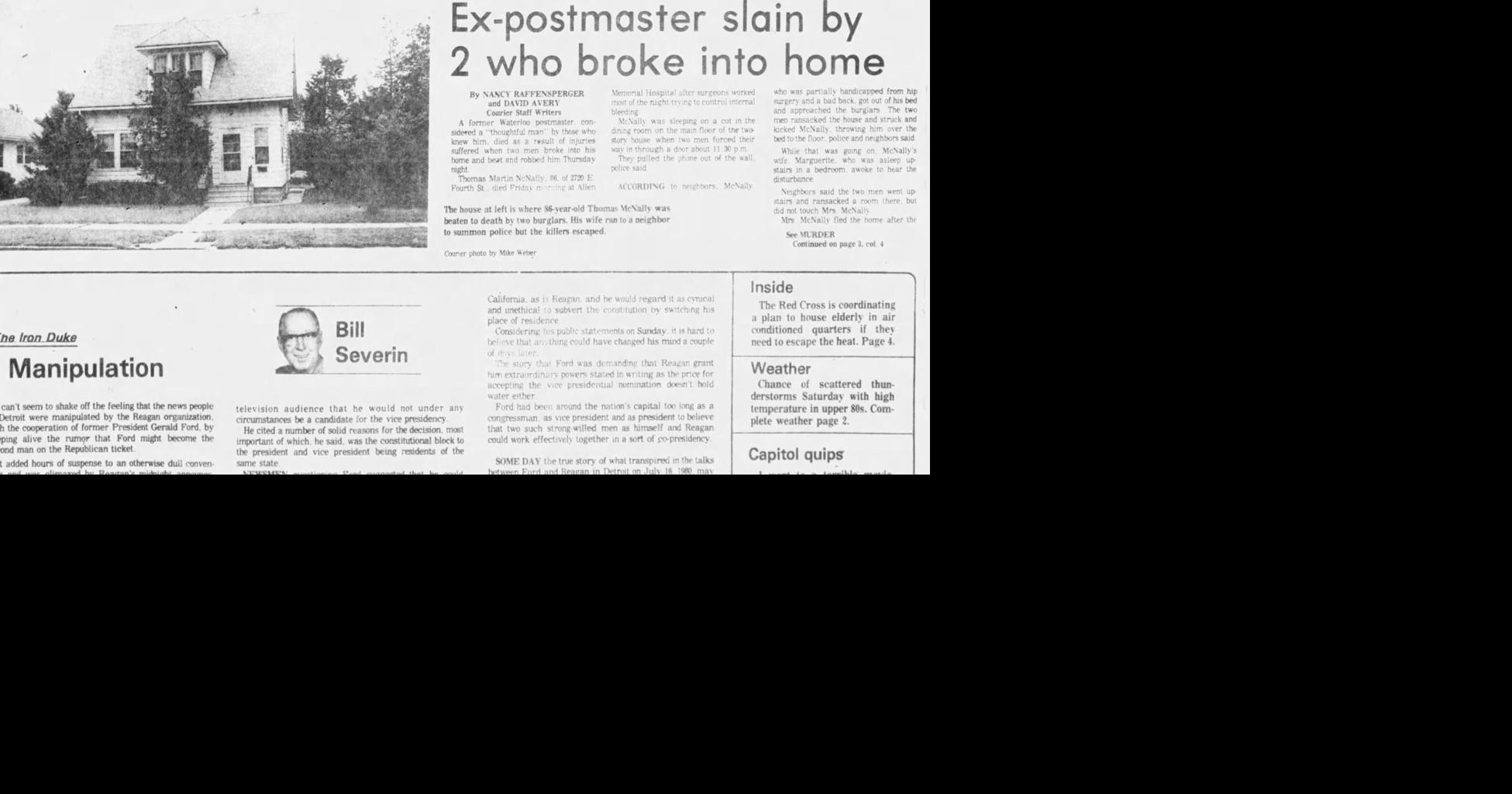 Man dies serving time for 1980 murder of retired postmaster