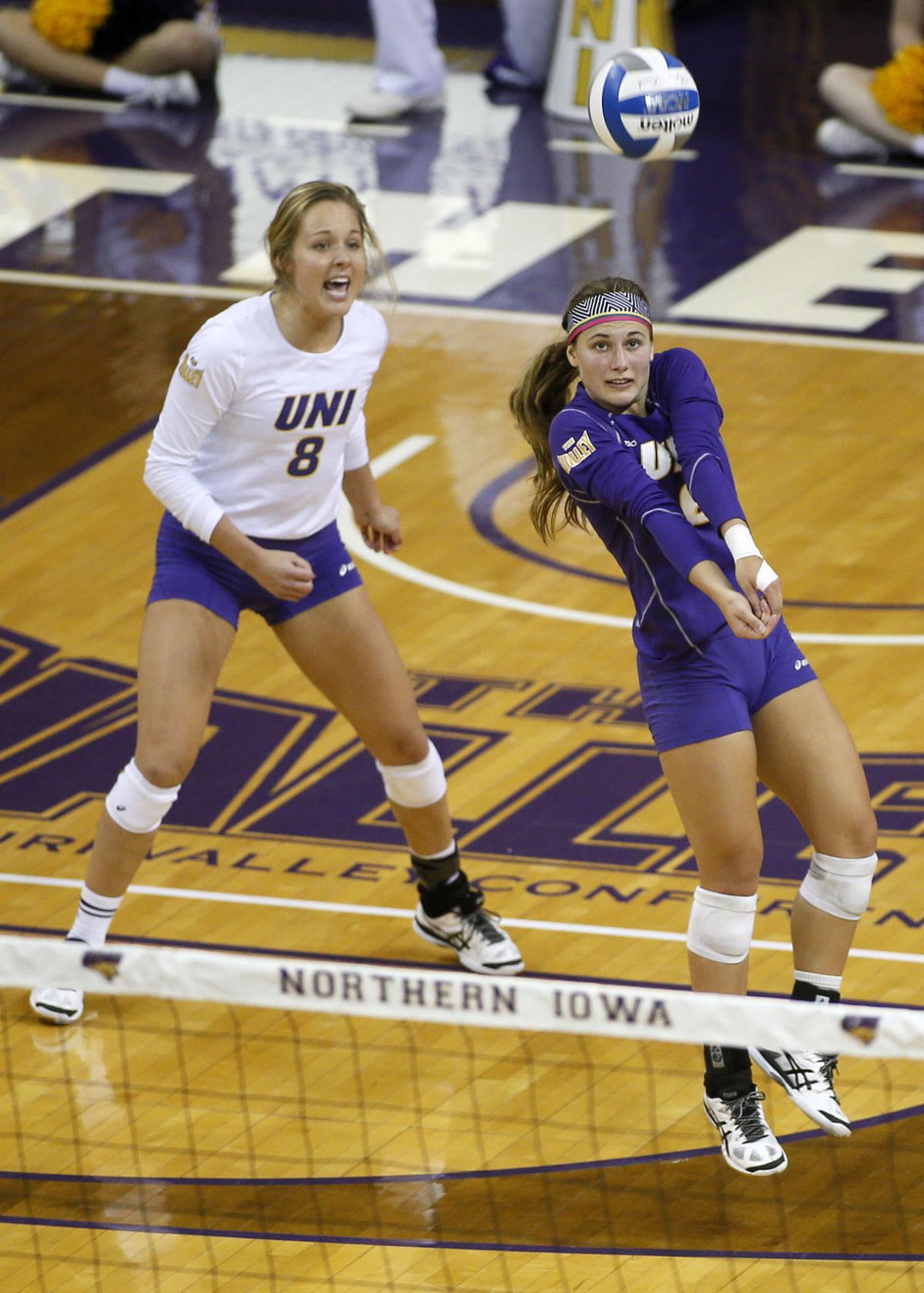 College volleyball UNI defeats Indiana State, 31 Volleyball