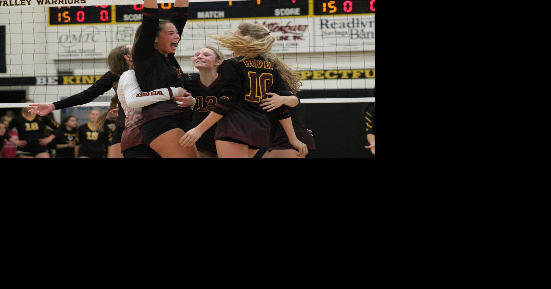 High School Volleyball Dunkerton, GR, Wapsie, Denver, DNH, SF advance