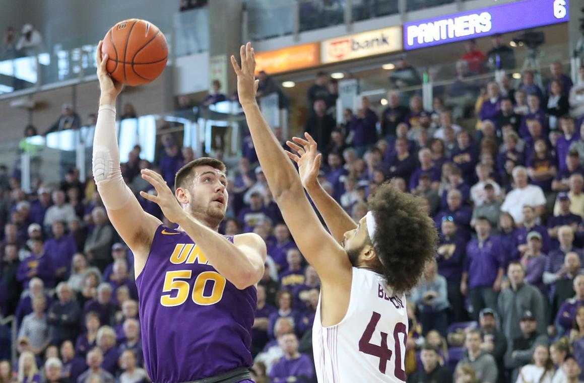 Uni Fights Back Defeats Southern Illinois Men S Basketball