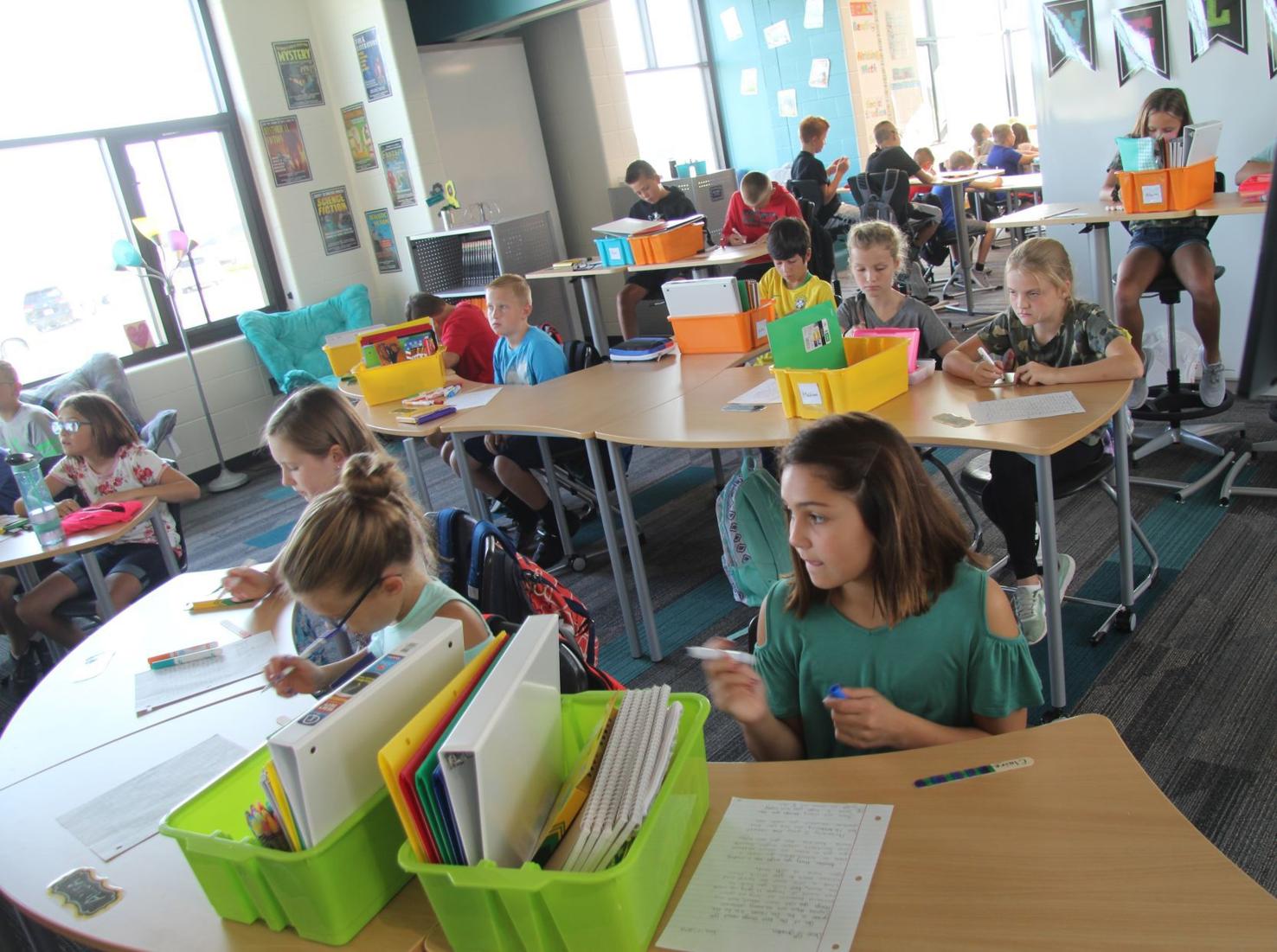 Photos First day at Aldrich Elementary in Cedar Falls