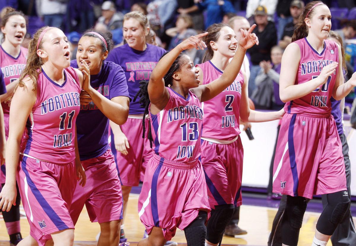 College Women S Basketball Uni Beats Drake Claims First Place In