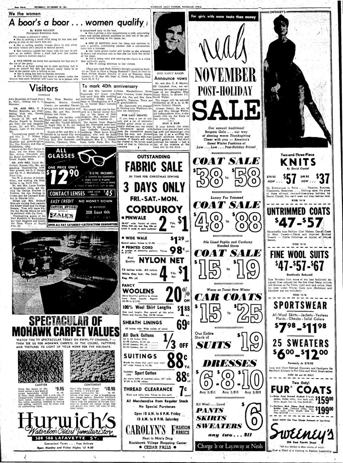1961 Christmas sales