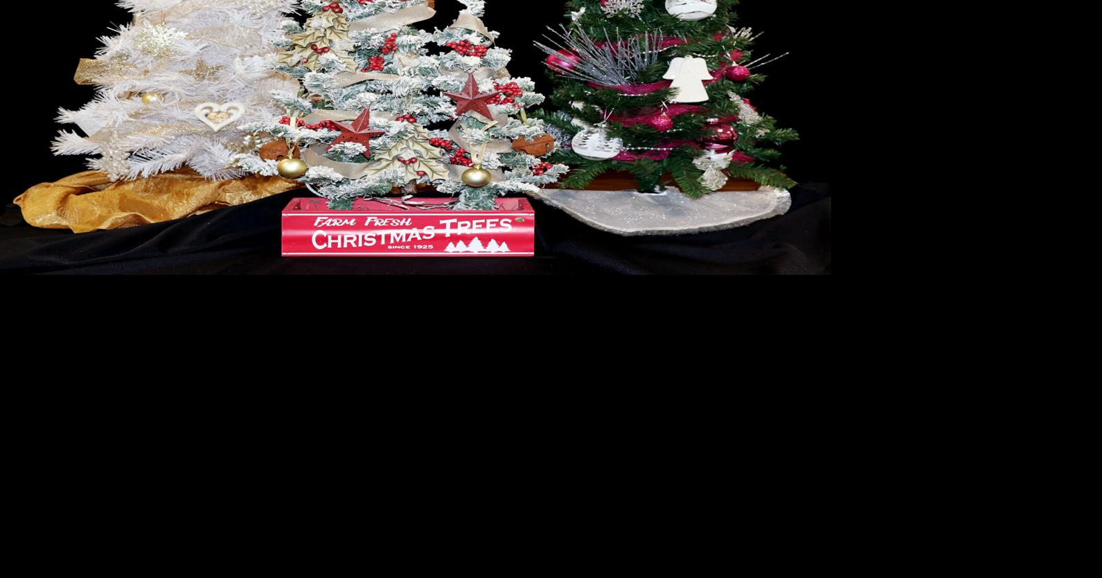 Christmas tree with pheasant feathers, pinecones, etc.