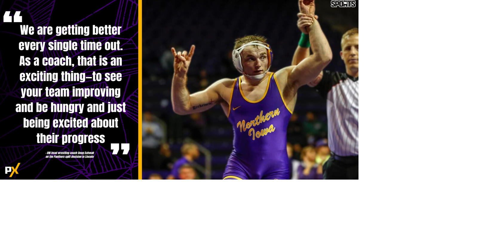 Schwab likes growth of UNI wrestling program
