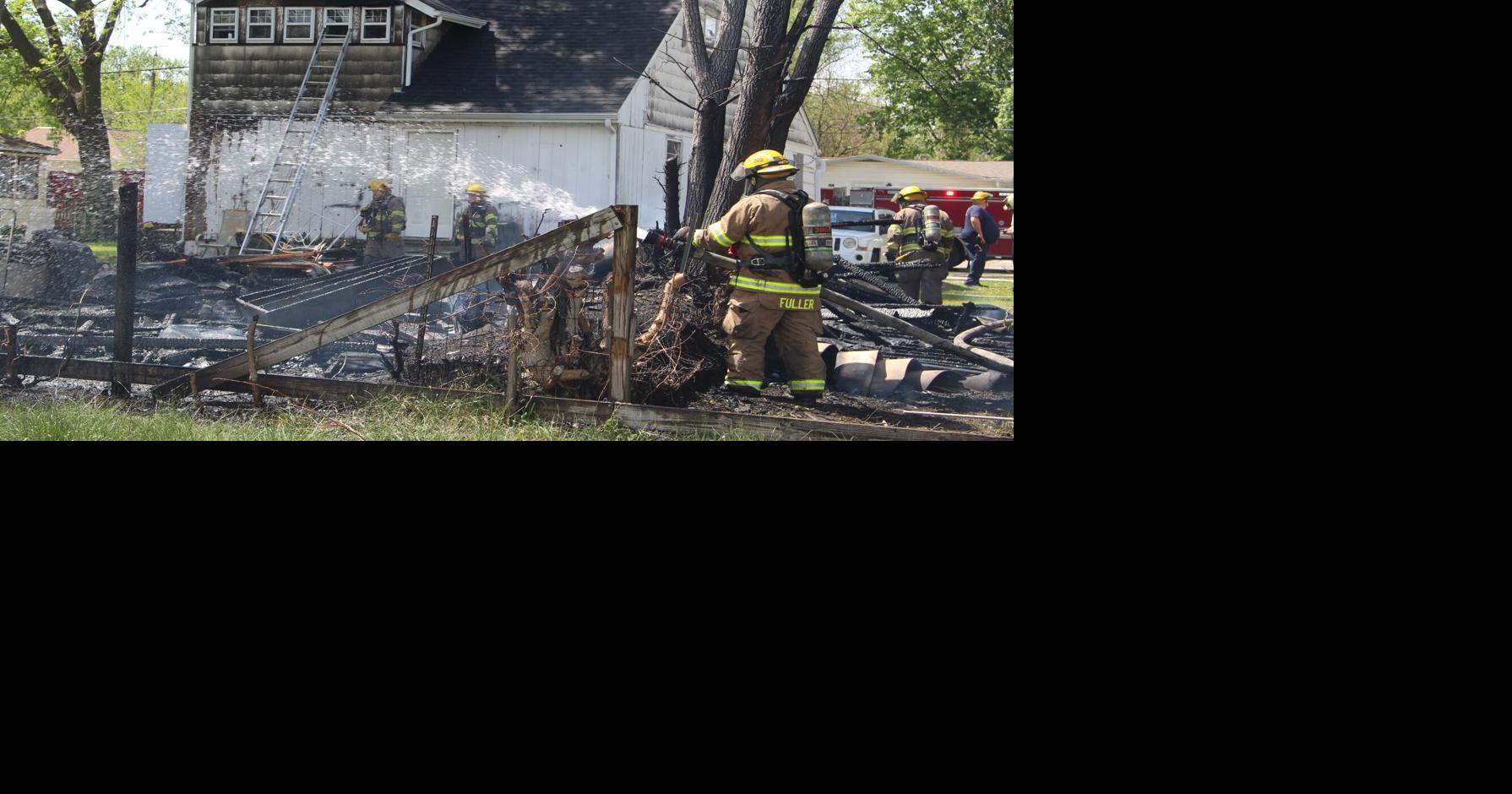 Fire destroys garage, damages home in Waterloo on Monday