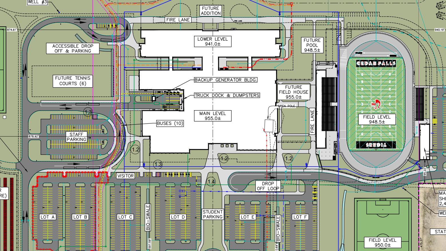 New Cedar Falls High School Site Plan Unveiled Local News Wcfcourier Com Cedar Falls Schools Calendar