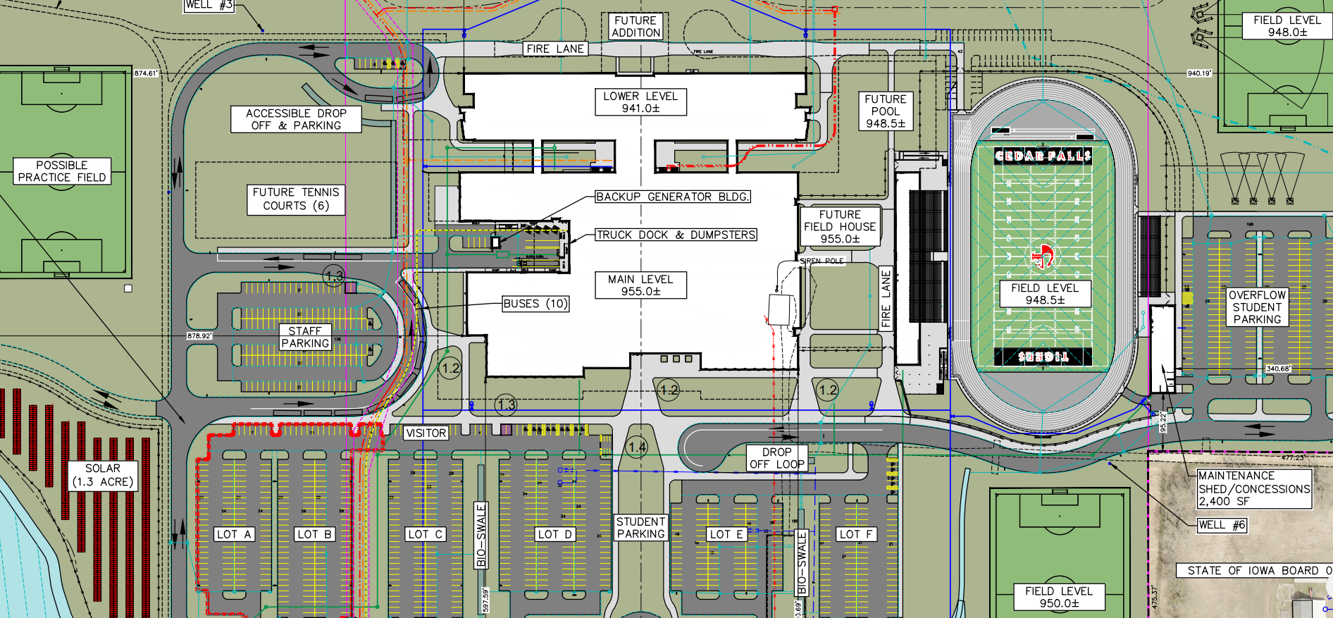 Spacious new Cedar Falls High School taking shape