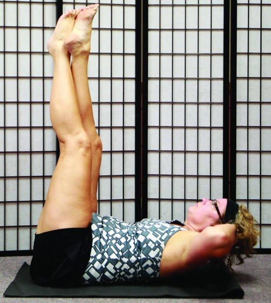 Vertical leg online crunches