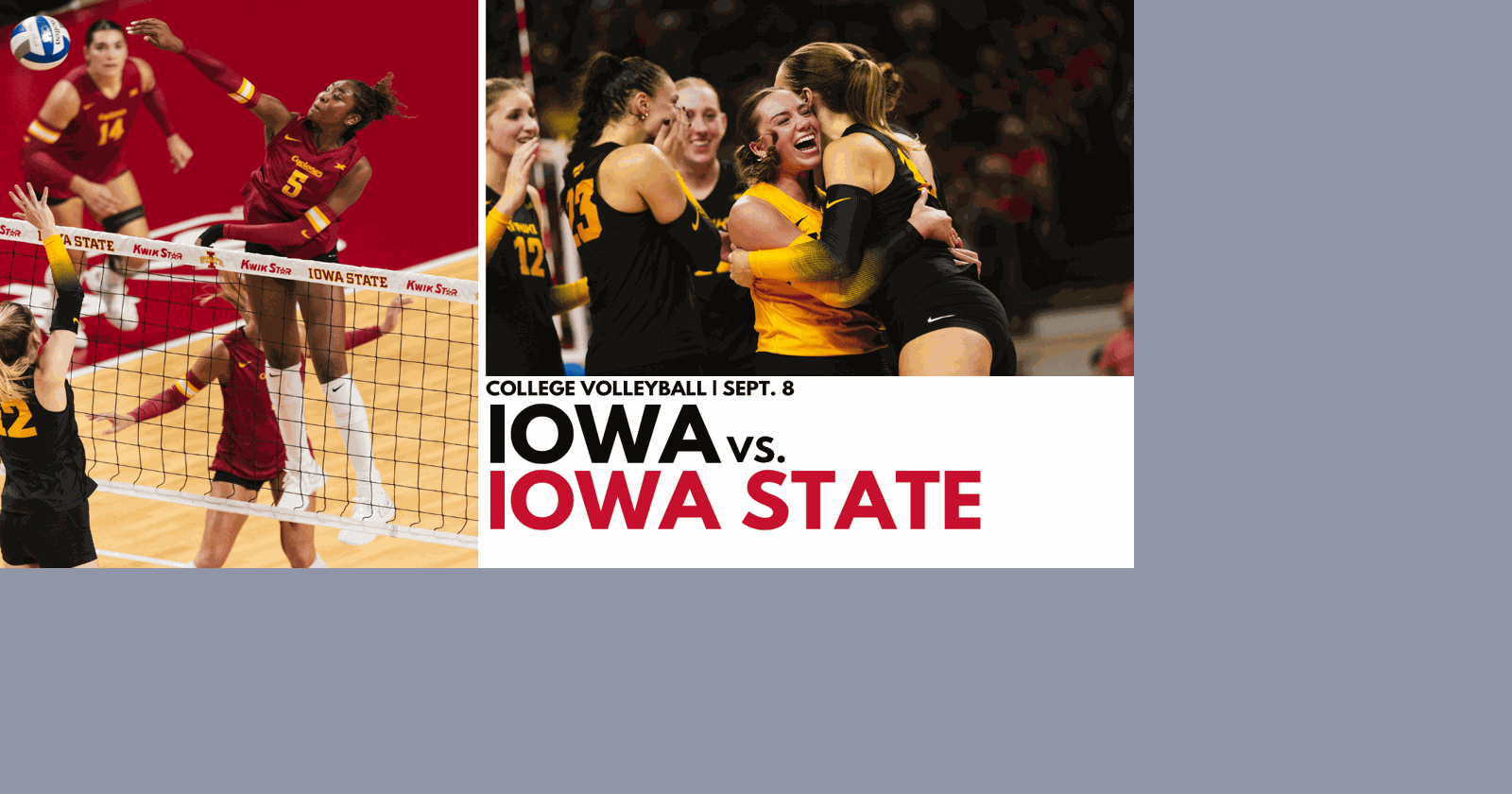 Iowa volleyball beats Iowa State in straight sets